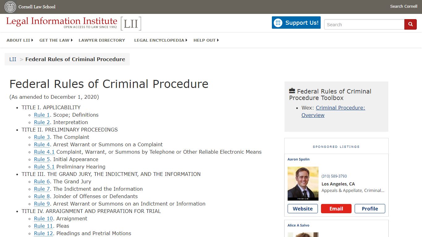 Federal Rules of Criminal Procedure | Federal Rules of Criminal ...